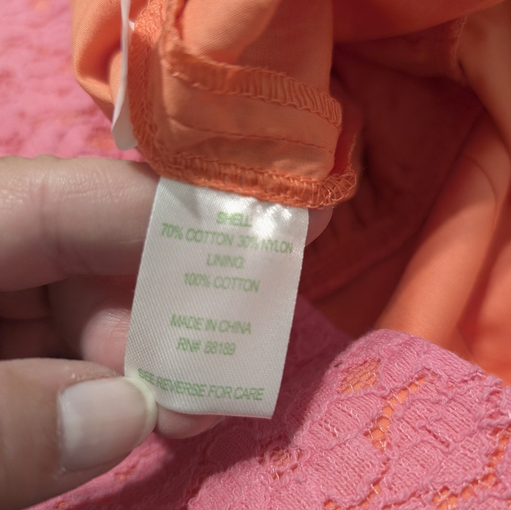 NWT Lilly Pulitzer Hotty Pink Petal Pusher Lace Skirt Size 8 - Picture 7 of 10
